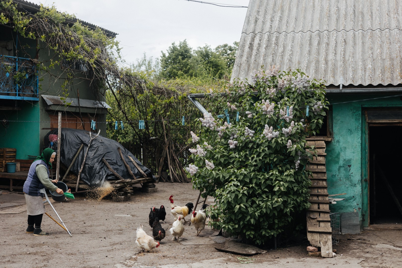 Nadyia in her backyard