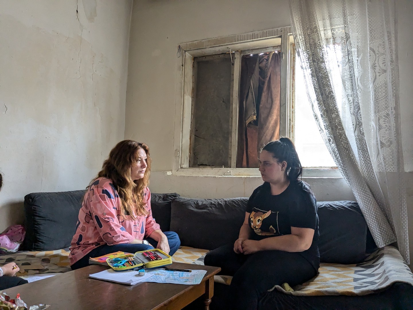 Sandra speaks with Esmerelda